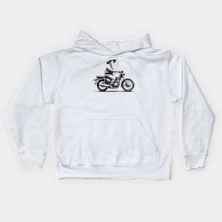 Motorcycle Man Kids Hoodie